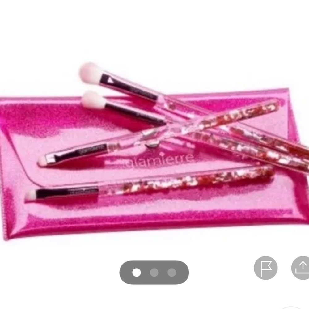 Glamierre Pink Glitter makeup brush‎ kit NEW! Y2K Fairycore